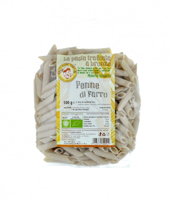 Penne di farro semolato biologiche - 500 gr Penne di farro semolato biologiche - 500 gr